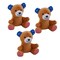 4 1/4" x 4 1/2" Patriotic Stars & Stripes Stuffed Bears 12 Pieces